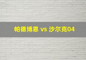 帕德博恩 vs 沙尔克04